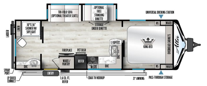 2024 EAST TO WEST RV ALTA 2600KRB, , floor-plans-day image number 0